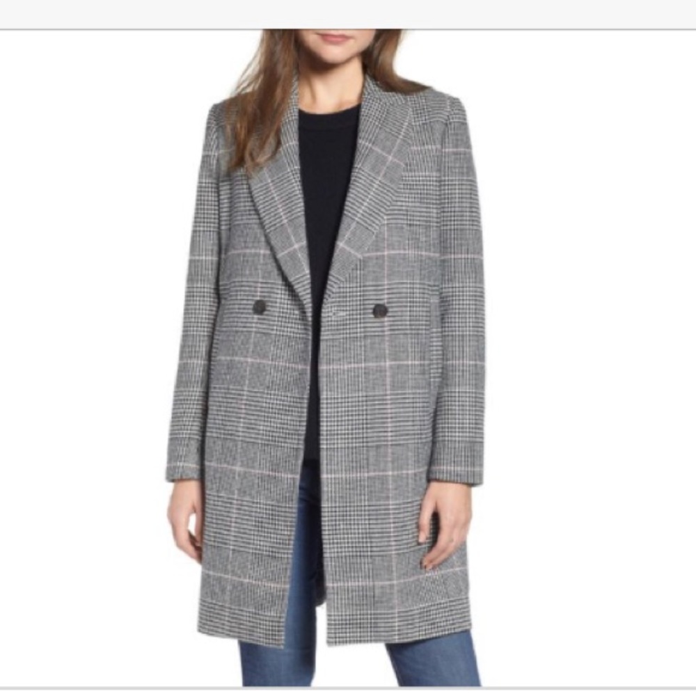 J.Crew Wool Plaid Top Coat